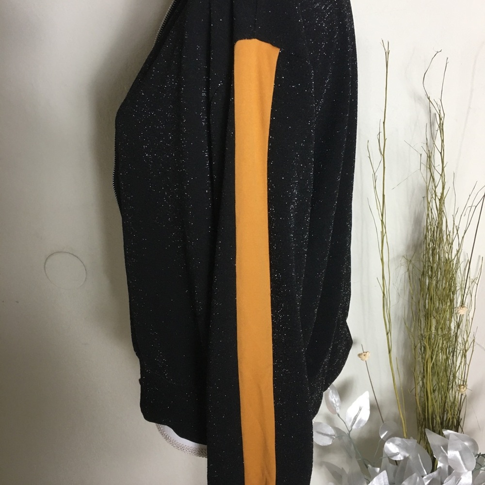 Wild Fable Sparkly Yellow Stripe Medium Sweater